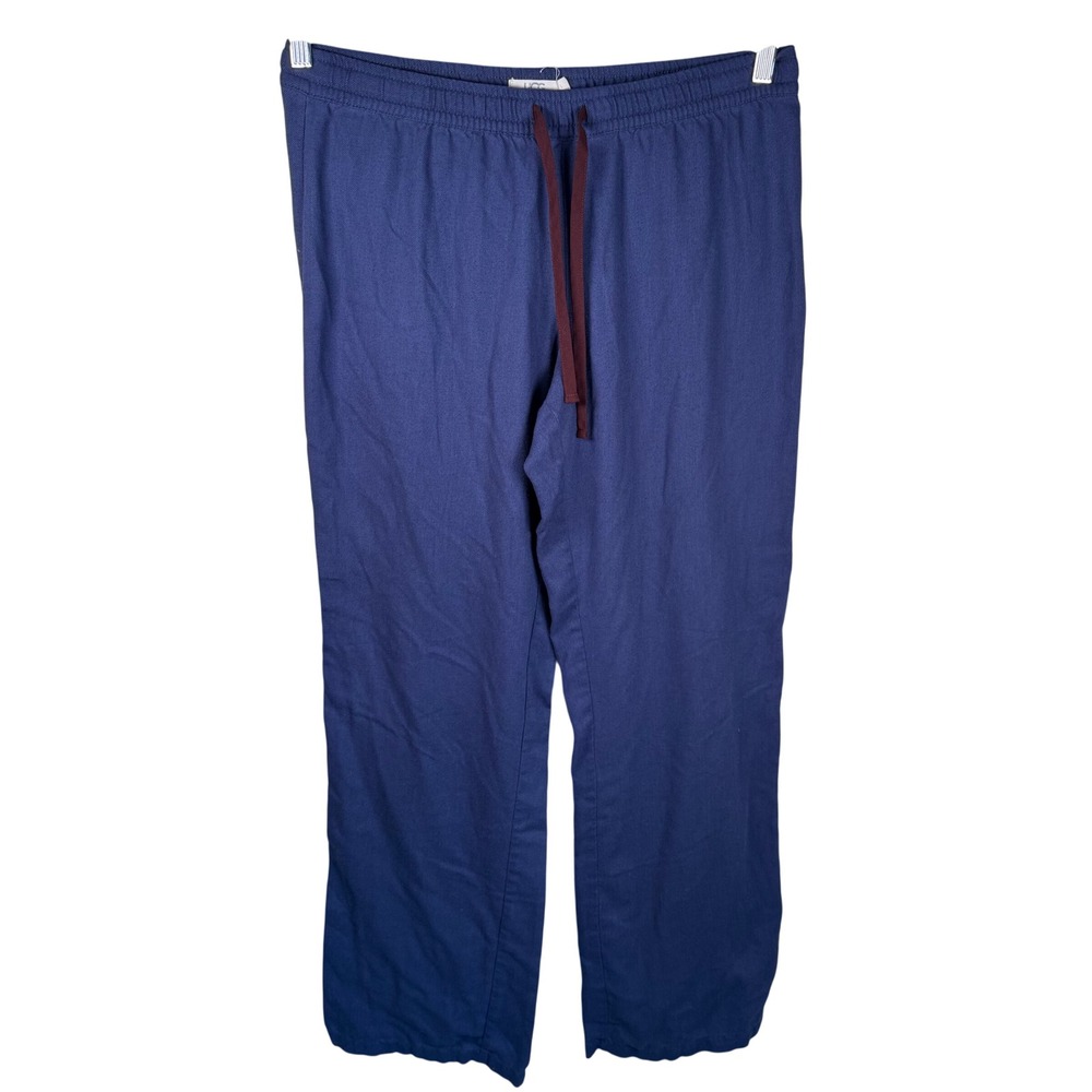 UGG Pajama Pants Womens Large Blue Drawstring Cotton Blend Loungewear Comfy Soft